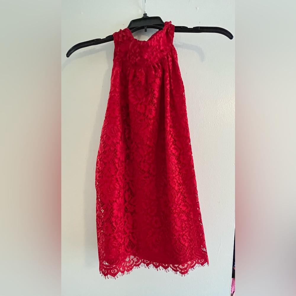 NWT J. Crew High Neck Lace Top